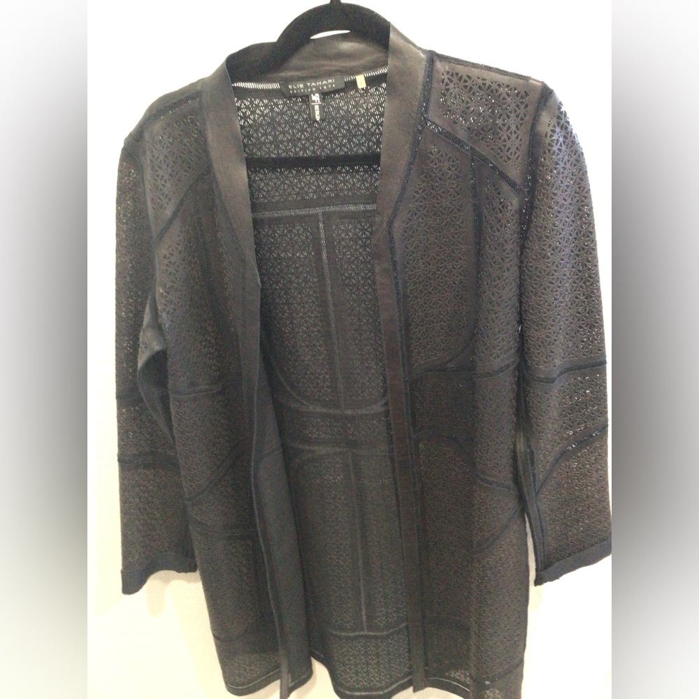 Tahari leather jacket